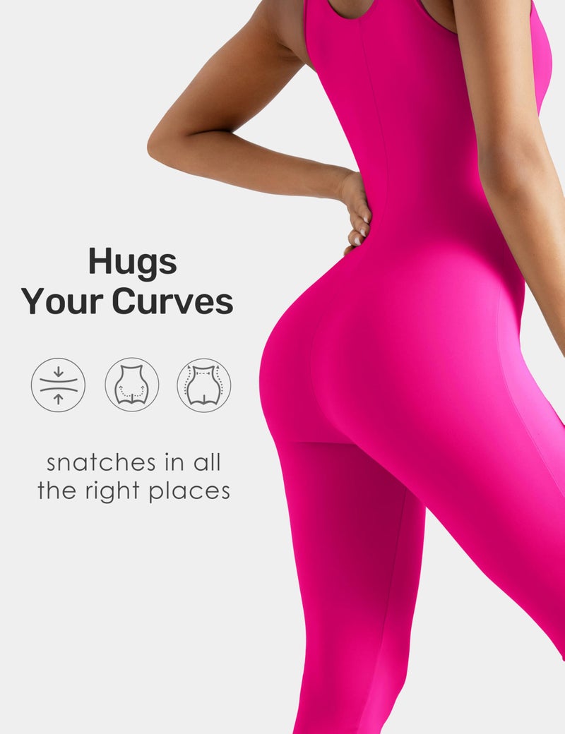 Speerise Women Rompers Jumpsuits Leotards Bodysuit One Piece Tank Top Outfit â€“ Tummy Control Workout Jumpers Body Suits Festival to fitnessâ€”this sculpting romper keeps you cute, comfy, and performance-ready - Image 5